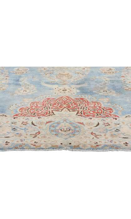 9 x 12 Distressed Signed Antique Persian Vase Mashhad Rug 61355