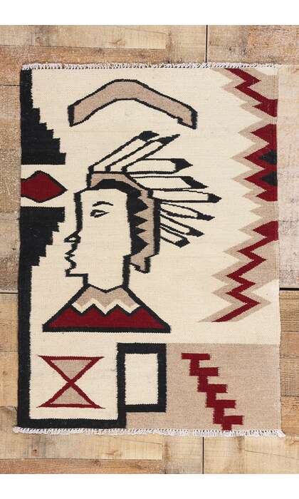 2 x 3 Southwest Modern Navajo-Style Kilim Rug 81131