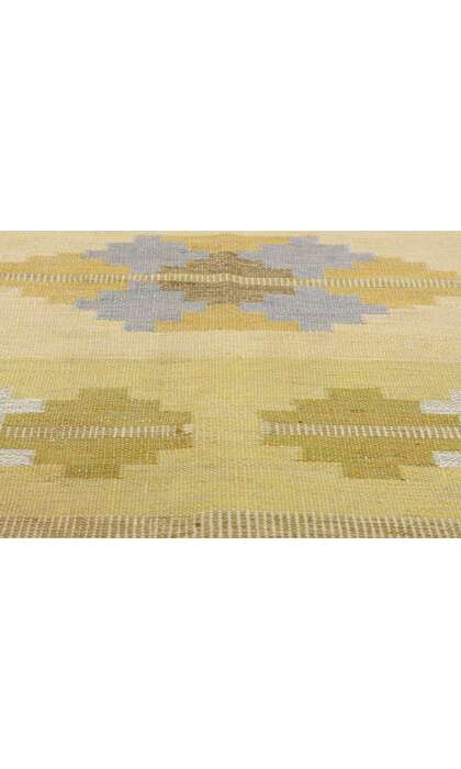 6 x 7 Signed LK Vintage Swedish Rollakan Rug 79032