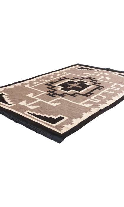 4 x 7 Antique Two Grey Hills Navajo Rug 79135
