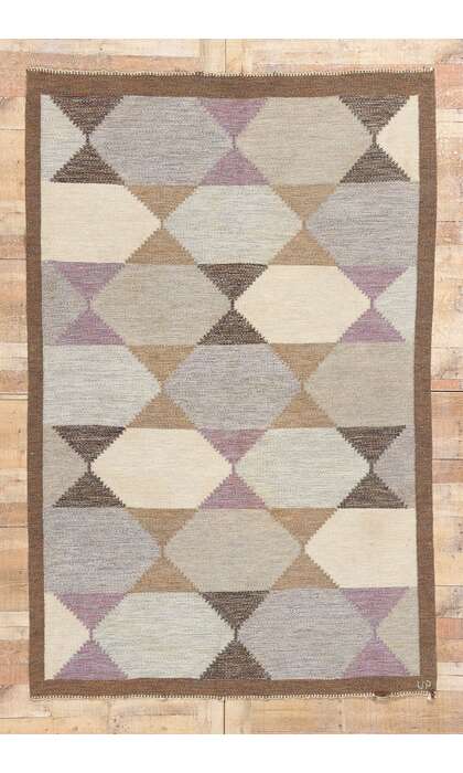 5 x 8 Ulla Parkdal Vintage Swedish Rollakan Rug 79058