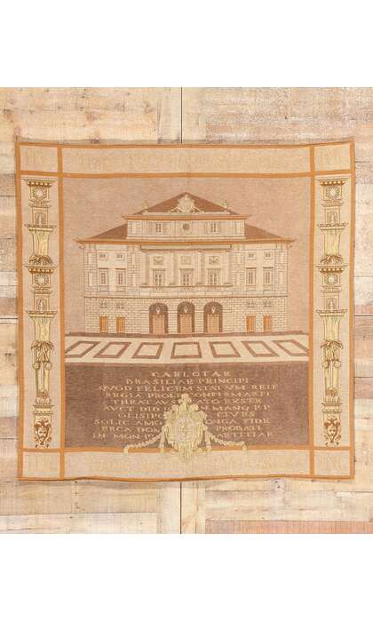 5 x 5 Vintage Teatro Nacional de Sao Carlos Tapestry 79075