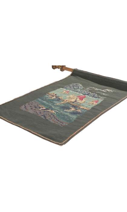 2 x 4 Vintage French La Chasse a Courre Hunting Tapestry 79073