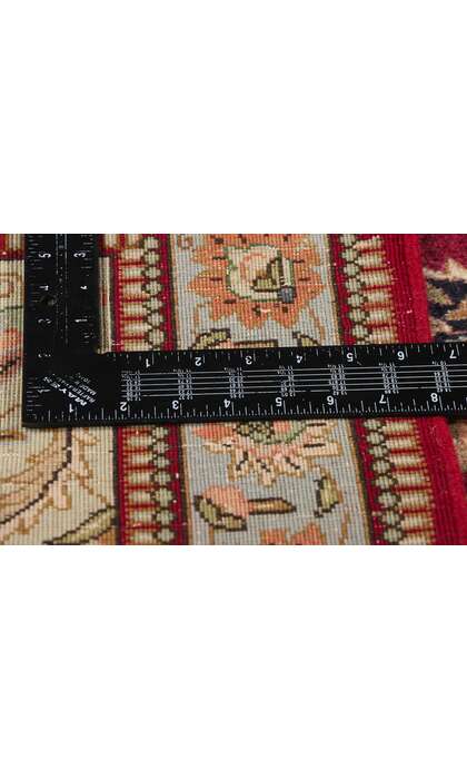 4 x 18 Vintage Red Persian Tabriz Rug Runner 61356