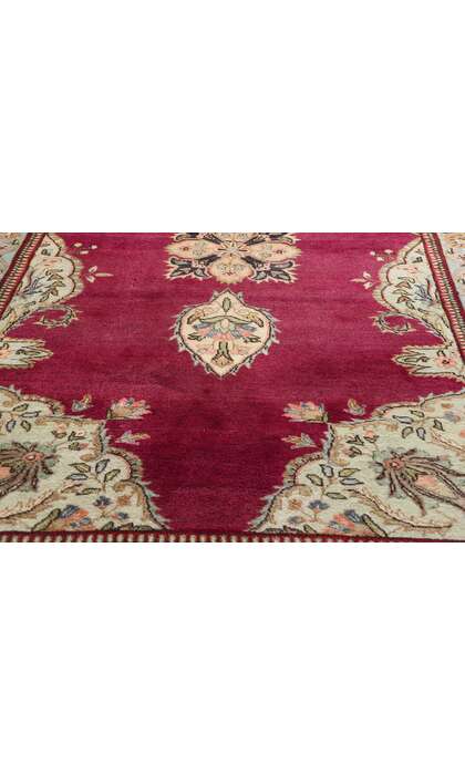 4 x 18 Vintage Red Persian Tabriz Rug Runner 61369