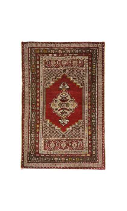 3 x 5 Vintage Turkish Oushak Rug 73851