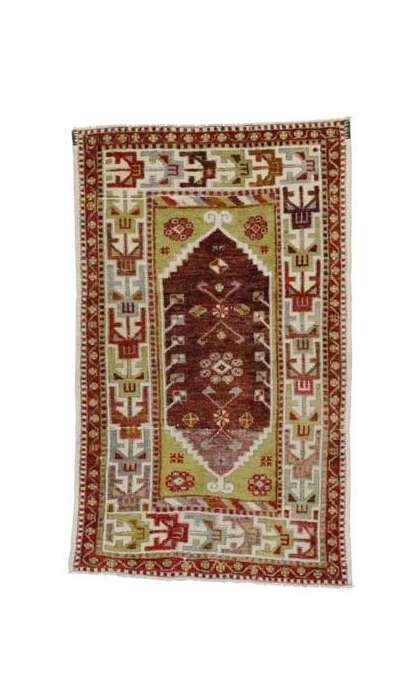 3 x 4 Vintage Oushak Rug 51744