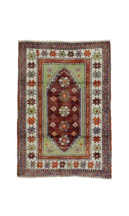 3 x 4 Vintage Oushak Rug 51745