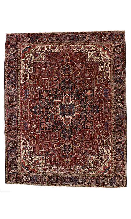 11 x 14 Antique Heriz Rug 52151