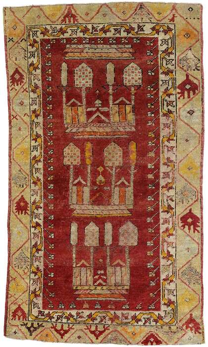3 x 5 Vintage Oushak Rug 52295