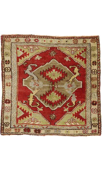 3 x 3 Vintage Oushak Rug 52323