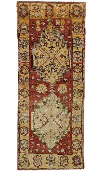 4 x 10 Vintage Oushak Rug 52404