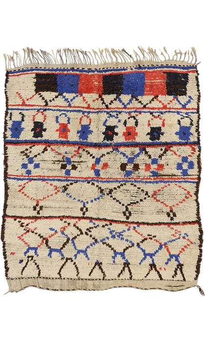4 x 5 Vintage Moroccan Rug 74548