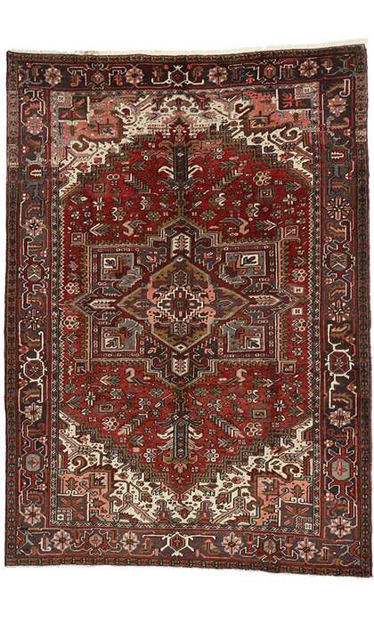 7 x 10 Vintage Heriz Rug 75334
