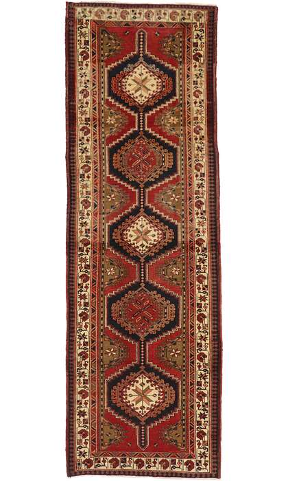 4 x 11 Vintage Azerbaijan Rug 75372