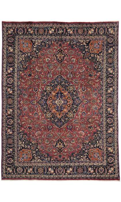10 x 13 Vintage Mashad Rug 76419